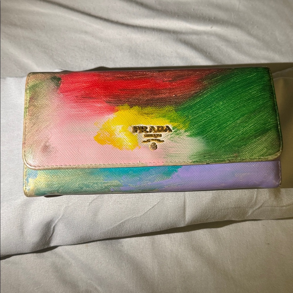 Prada handpainted Artistic Multicolor Wallet - Picture 7 of 17